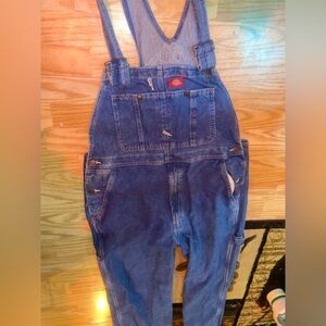 Dickies Blue Denim Overalls Mens Large